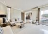 Living room with patio doors